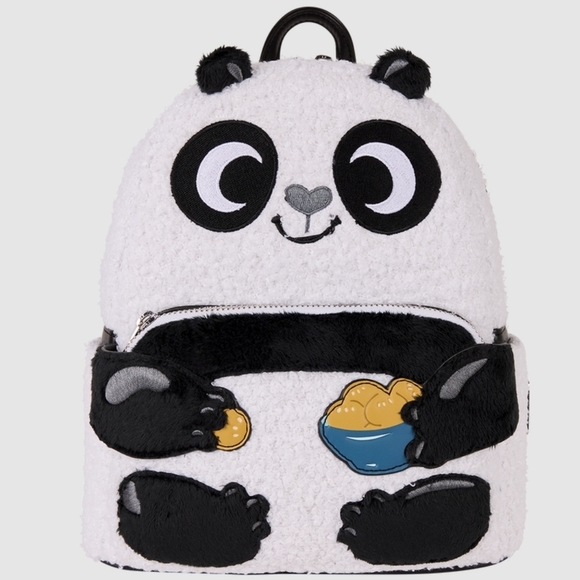 Disney Loungefly Kung Fu Panda Plush Cosplay Mini Backpack - Picture 1 of 4